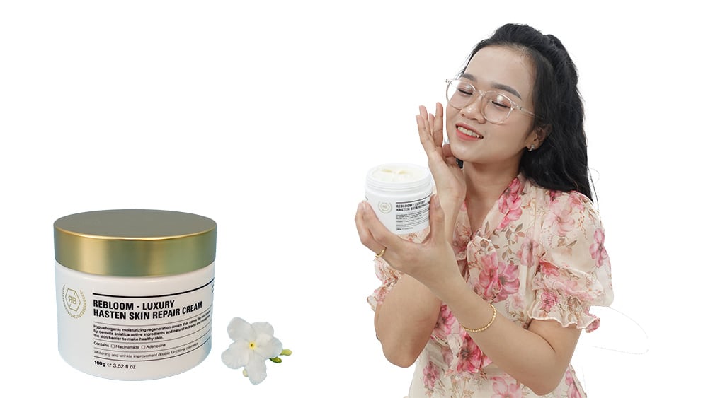 Hasten skin repair cream, Rebloom luxury, cosmedi, viinus care, dưỡng ẩm, cấp ẩm, dưỡng da, trẻ hoá da, chống lão hoá, đàn hồi da