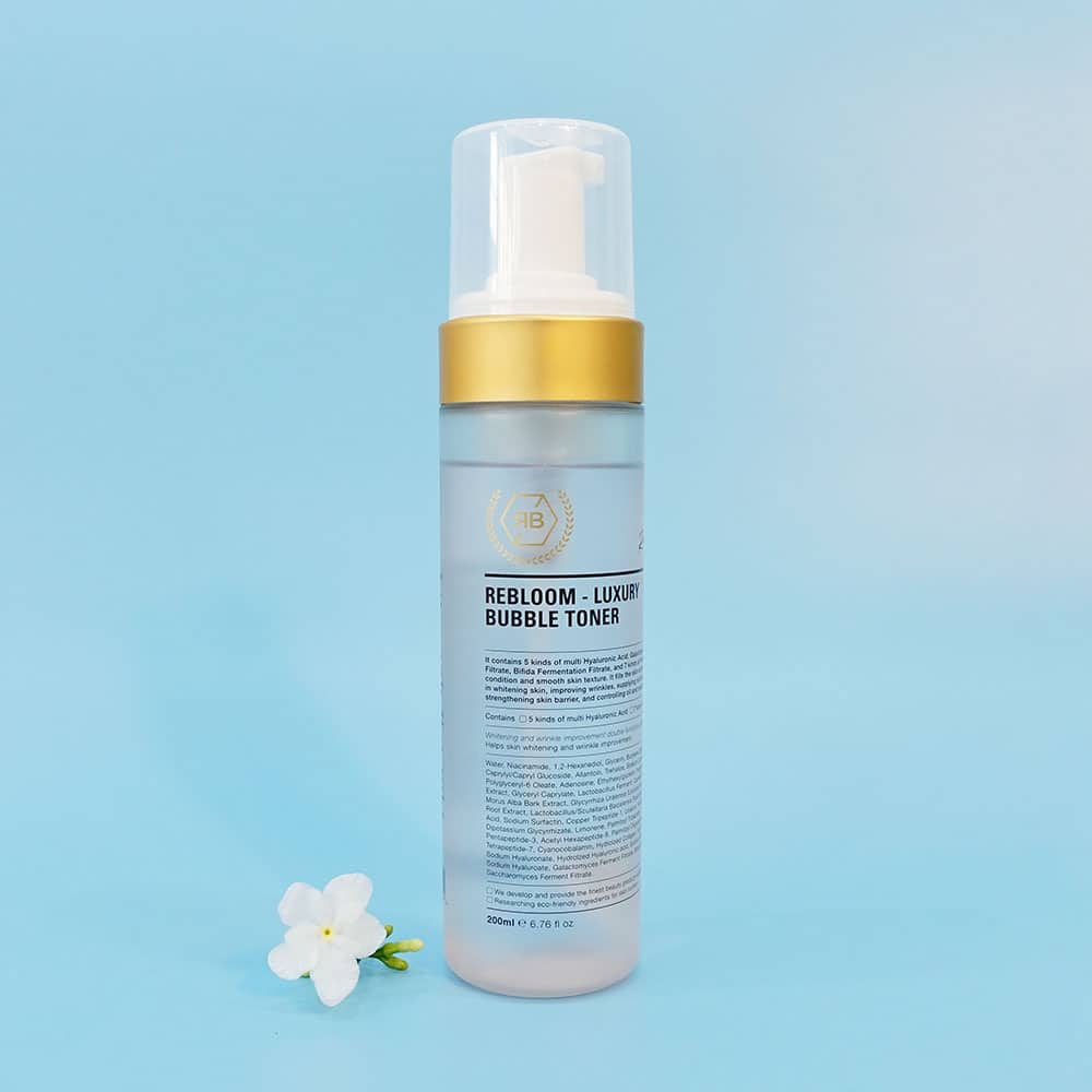 bubble Toner , nước cân bằng da, nước hoa hồng, chống lão hoá, mỹ phẩm hàn quốc, rebloom luxury. Cosmedi,viinus care